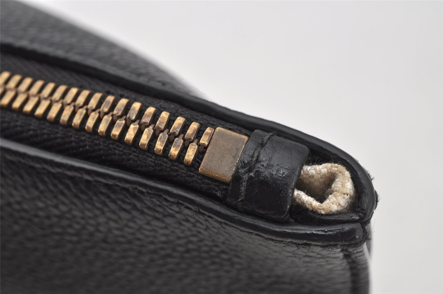 Authentic GUCCI Portfolio Clutch Hand Bag Purse Leather 572770 Black 0416J