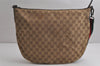 Authentic GUCCI Web Sherry Line Shoulder Cross Bag GG Canvas Leather Brown 0416K