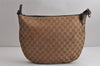 Authentic GUCCI Web Sherry Line Shoulder Cross Bag GG Canvas Leather Brown 0416K