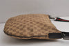 Authentic GUCCI Web Sherry Line Shoulder Cross Bag GG Canvas Leather Brown 0416K