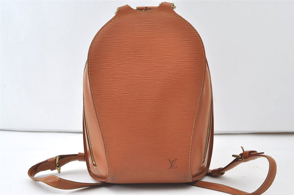 Authentic Louis Vuitton Epi Mabillon Backpack Brown M52238 LV 0417J
