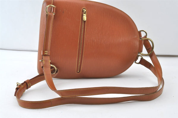 Authentic Louis Vuitton Epi Mabillon Backpack Brown M52238 LV 0417J