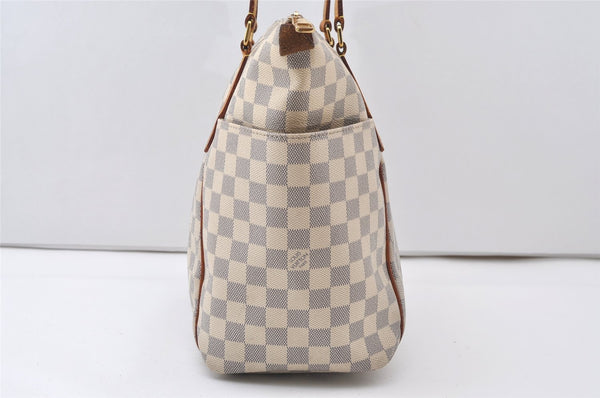 Authentic Louis Vuitton Damier Azur Totally MM Tote Bag N51262 LV 0418J