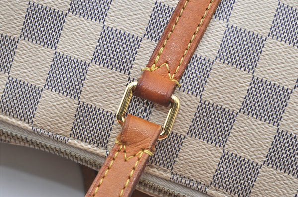 Authentic Louis Vuitton Damier Azur Totally MM Tote Bag N51262 LV 0418J