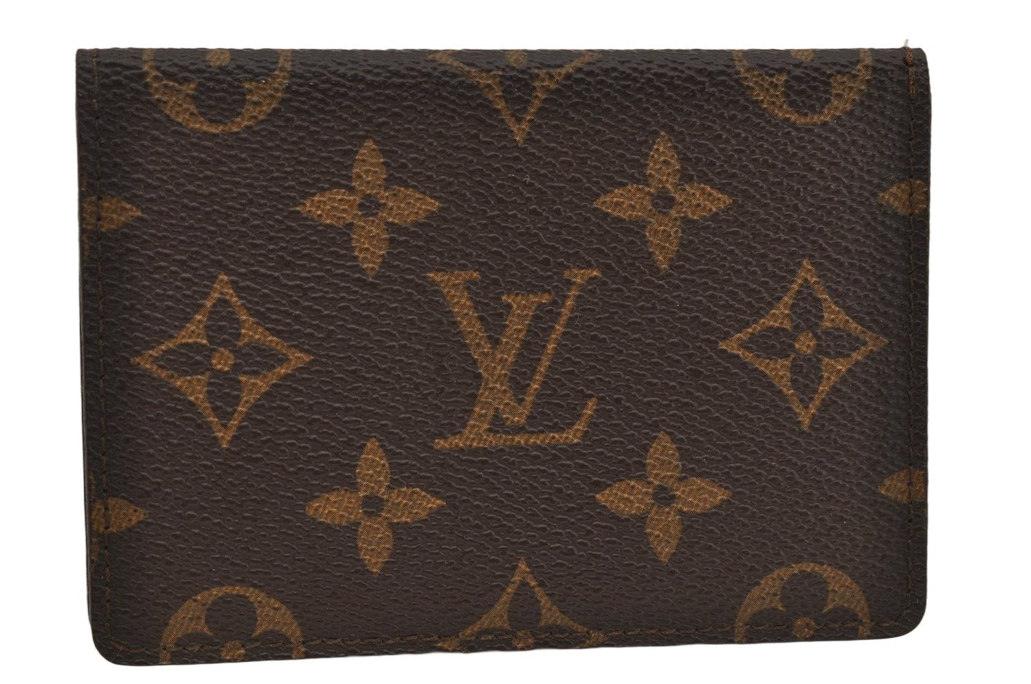 Authentic Louis Vuitton Monogram Porte 2 Cartes Vertical M60533 Pass Case 0418K