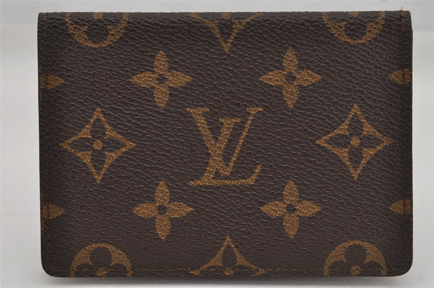 Authentic Louis Vuitton Monogram Porte 2 Cartes Vertical M60533 Pass Case 0418K