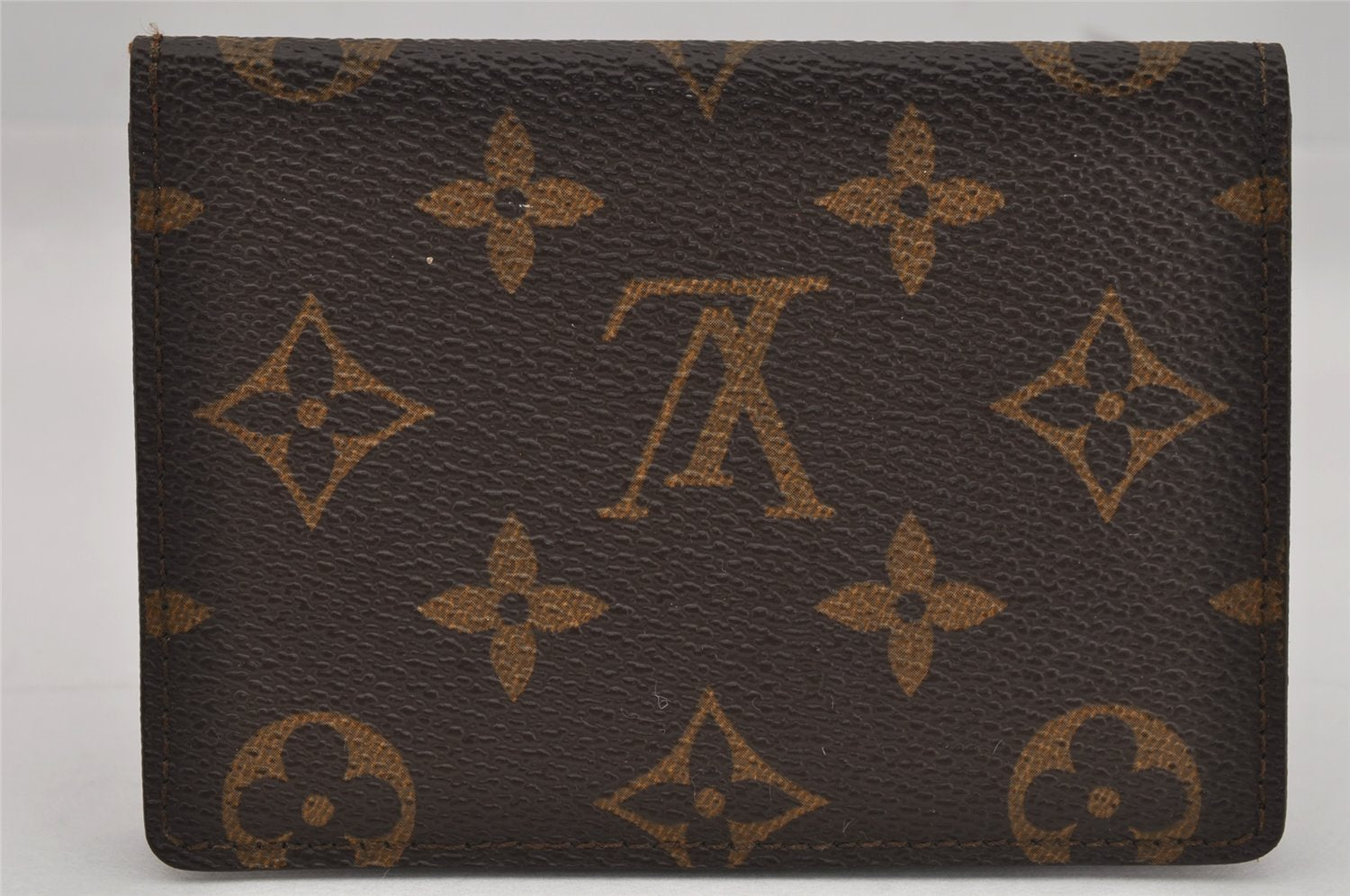 Authentic Louis Vuitton Monogram Porte 2 Cartes Vertical M60533 Pass Case 0418K