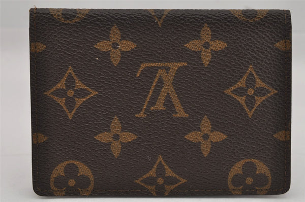 Authentic Louis Vuitton Monogram Porte 2 Cartes Vertical M60533 Pass Case 0418K