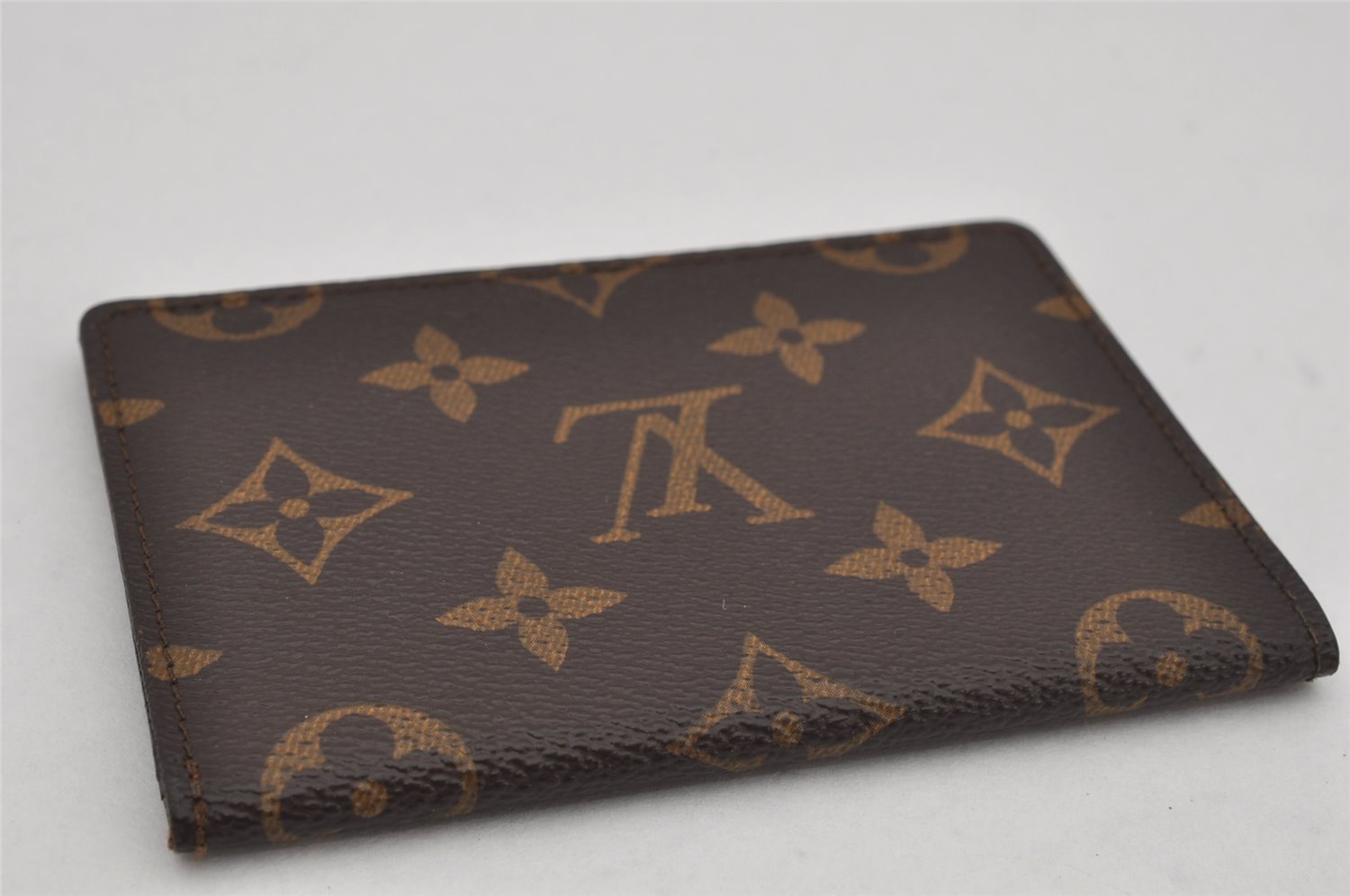 Authentic Louis Vuitton Monogram Porte 2 Cartes Vertical M60533 Pass Case 0418K