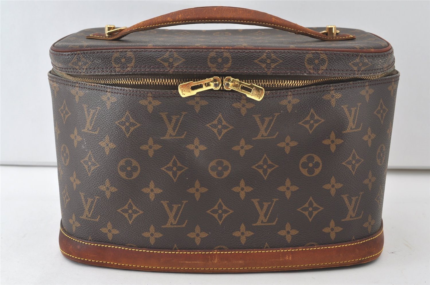 Auth Louis Vuitton Monogram Nice 2way Cosmetic Hand Bag M47280 Vanity Junk 0419J