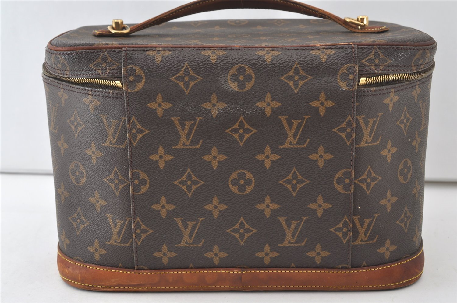 Auth Louis Vuitton Monogram Nice 2way Cosmetic Hand Bag M47280 Vanity Junk 0419J