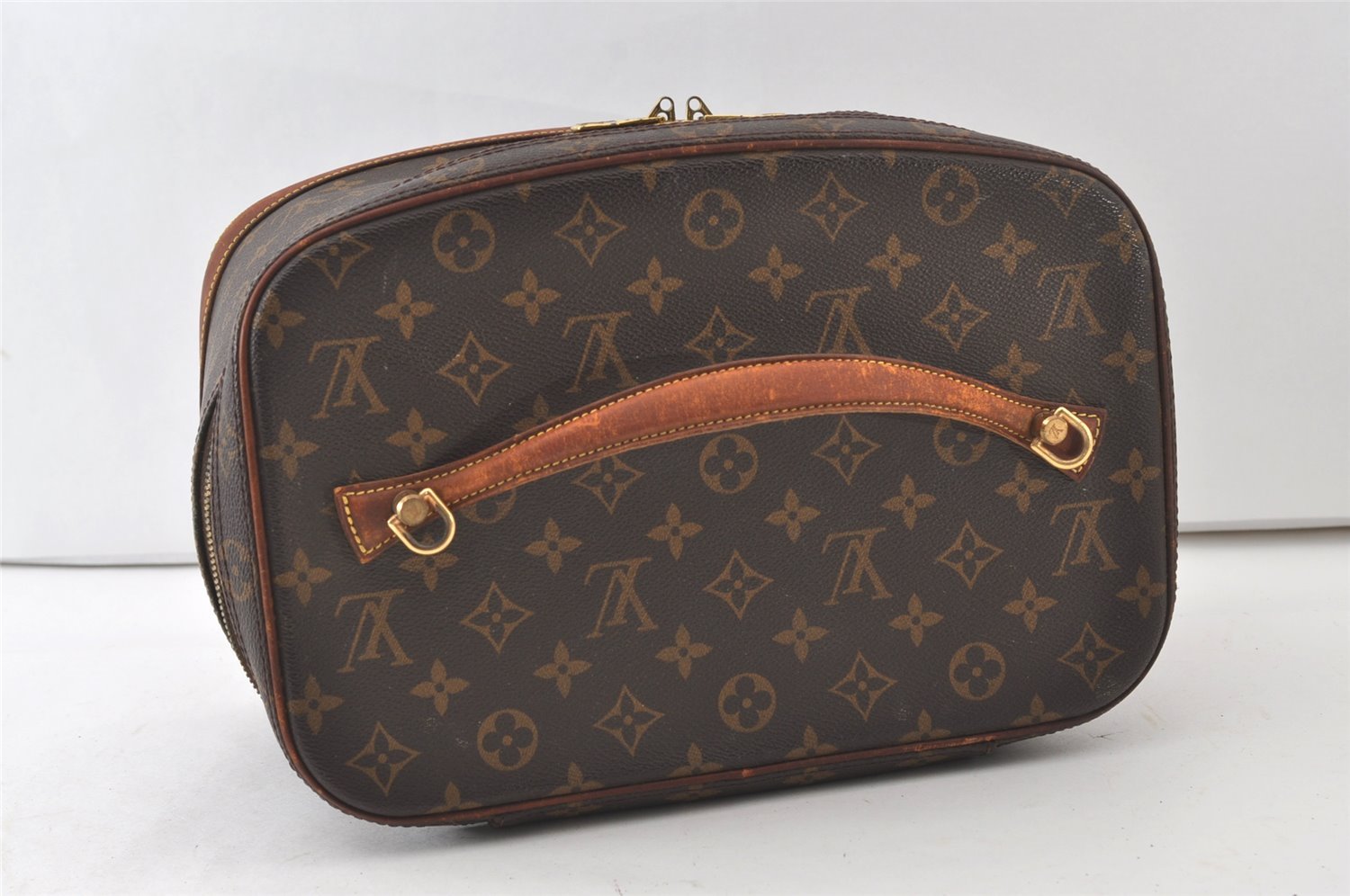 Auth Louis Vuitton Monogram Nice 2way Cosmetic Hand Bag M47280 Vanity Junk 0419J