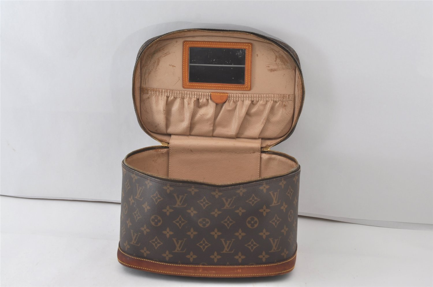 Auth Louis Vuitton Monogram Nice 2way Cosmetic Hand Bag M47280 Vanity Junk 0419J