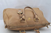 Authentic PRADA Vintage Leather Nappa 2Way Shoulder Hand Bag Beige 0420J