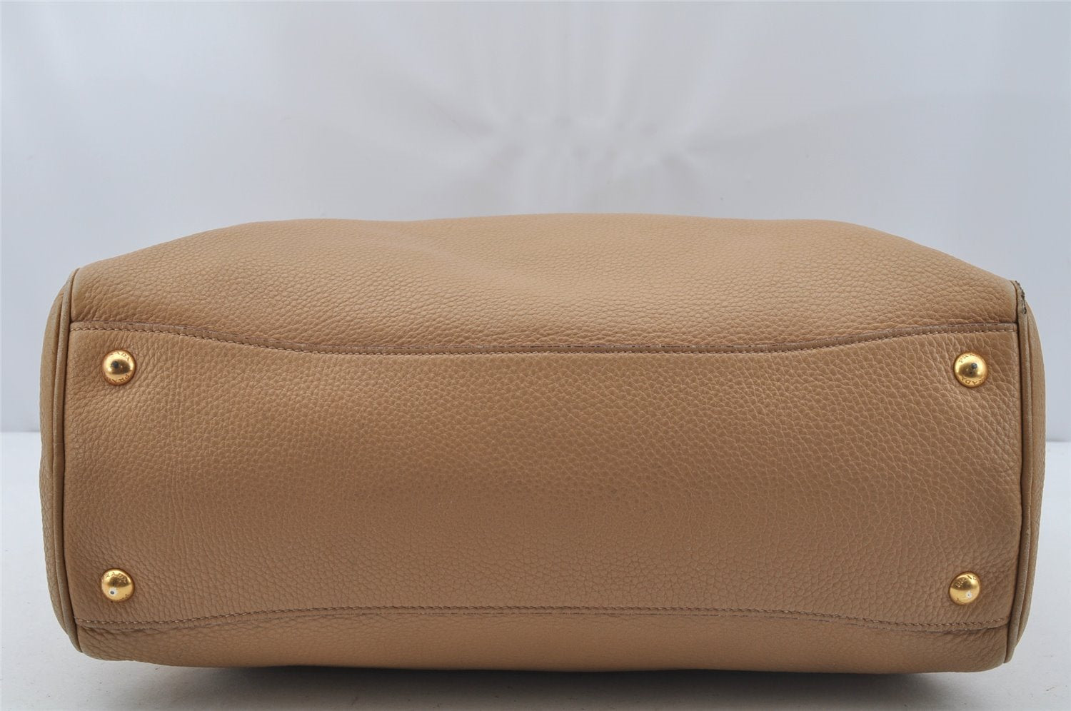 Authentic PRADA Vintage Leather Nappa 2Way Shoulder Hand Bag Beige 0420J