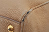 Authentic PRADA Vintage Leather Nappa 2Way Shoulder Hand Bag Beige 0420J