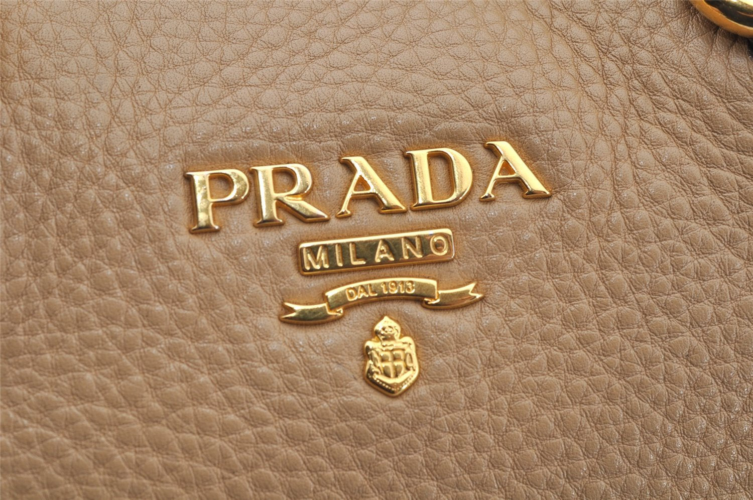 Authentic PRADA Vintage Leather Nappa 2Way Shoulder Hand Bag Beige 0420J