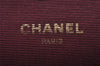 Authentic CHANEL Cotton Leather Matelasse Chain Shoulder Cross Bag Navy CC 0422J