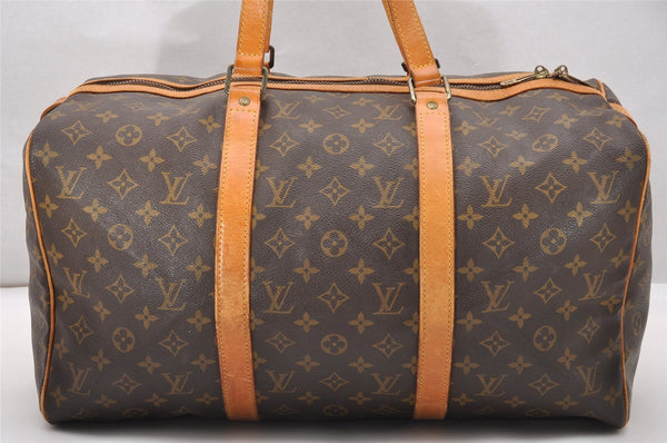 Authentic Louis Vuitton Monogram Sac Souple 45 Hand Boston Bag M41624 LV 0423J