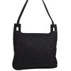 Authentic GUCCI Shoulder Hand Bag Purse GG Nylon Leather 0013099 Black  0424K