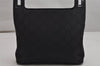 Authentic GUCCI Shoulder Hand Bag Purse GG Nylon Leather 0013099 Black  0424K