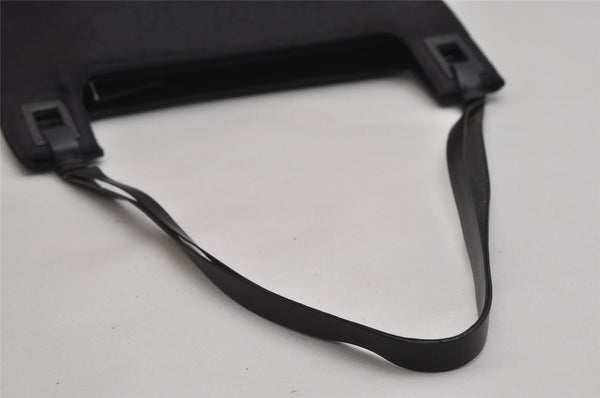 Authentic GUCCI Shoulder Hand Bag Purse GG Nylon Leather 0013099 Black  0424K