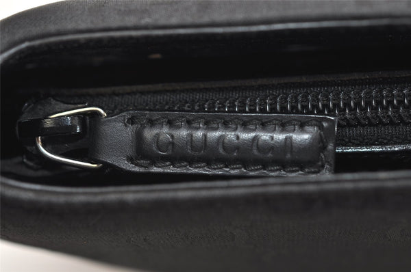 Authentic GUCCI Shoulder Hand Bag Purse GG Nylon Leather 0013099 Black  0424K