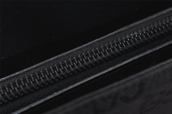 Authentic GUCCI Shoulder Hand Bag Purse GG Nylon Leather 0013099 Black  0424K