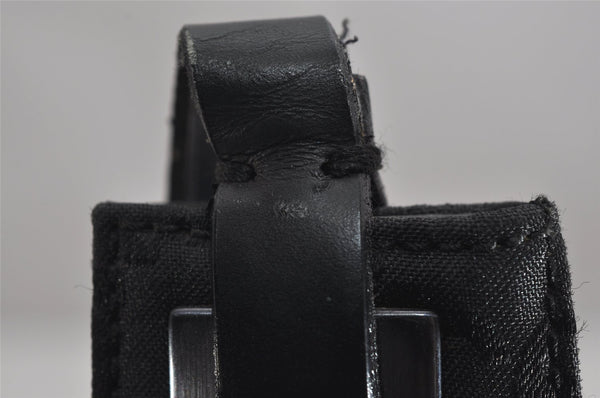 Authentic GUCCI Shoulder Hand Bag Purse GG Nylon Leather 0013099 Black  0424K