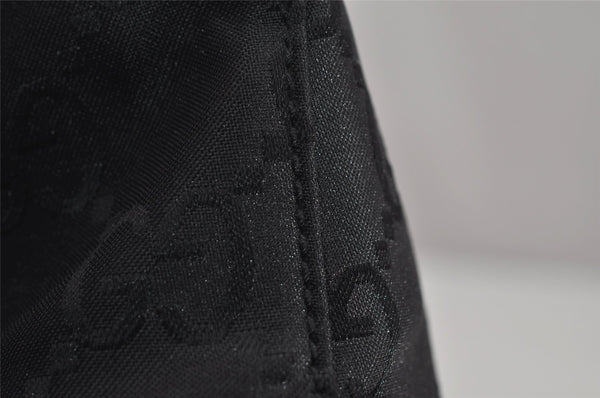 Authentic GUCCI Shoulder Hand Bag Purse GG Nylon Leather 0013099 Black  0424K