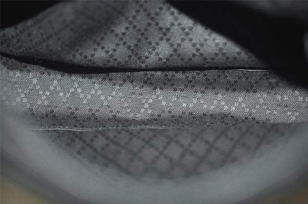 Authentic GUCCI Shoulder Hand Bag Purse GG Nylon Leather 0013099 Black  0424K