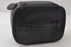 Authentic CHANEL Caviar Skin Vanity Cosmetic Hand Bag Purse Black CC 0426J