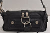 Authentic Christian Dior Vintage Shoulder Hand Bag Purse Leather Black 0426K