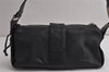 Authentic Christian Dior Vintage Shoulder Hand Bag Purse Leather Black 0426K