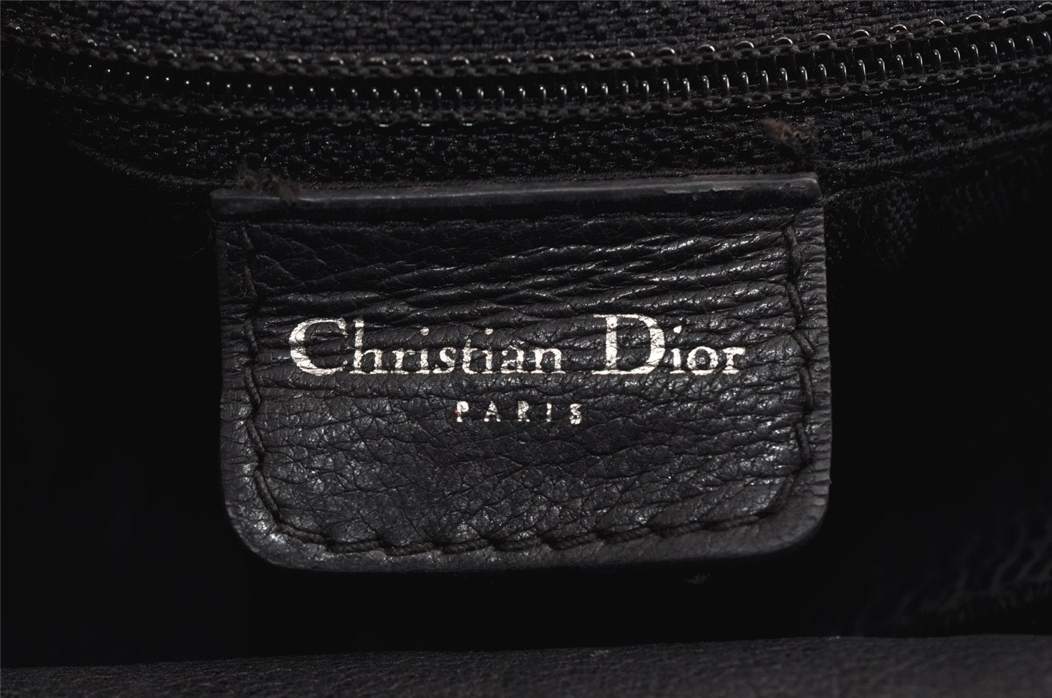 Authentic Christian Dior Vintage Shoulder Hand Bag Purse Leather Black 0426K