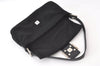 Authentic FENDI Mamma Baguette Shoulder Hand Bag Felt Leather Black 0427J