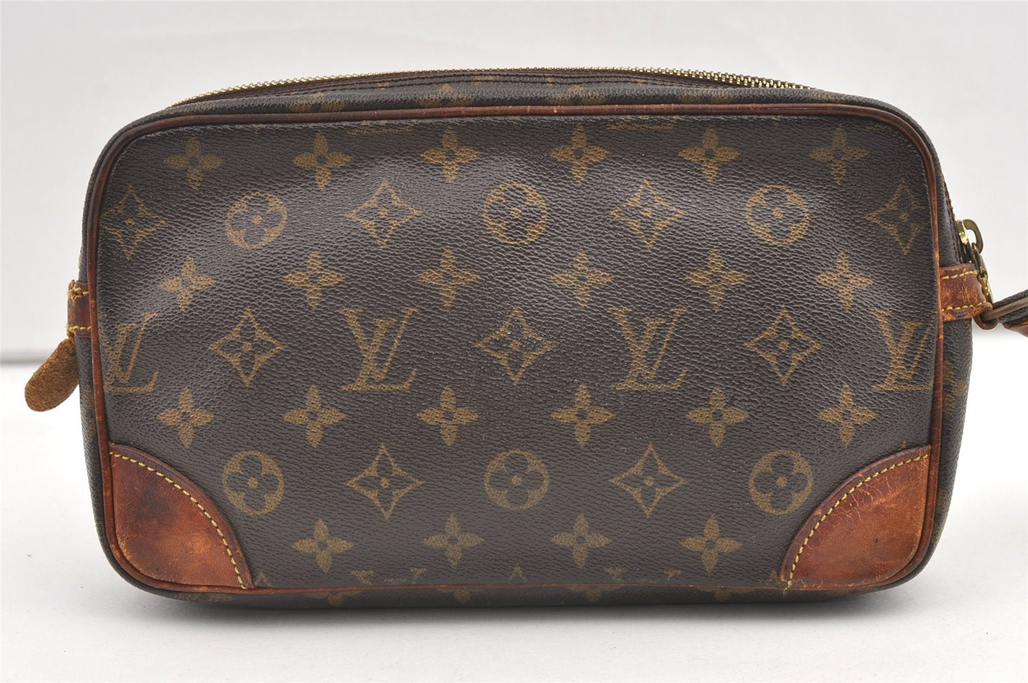 Authentic Louis Vuitton Monogram Marly Dragonne GM M51825 Clutch Hand Bag 0427K