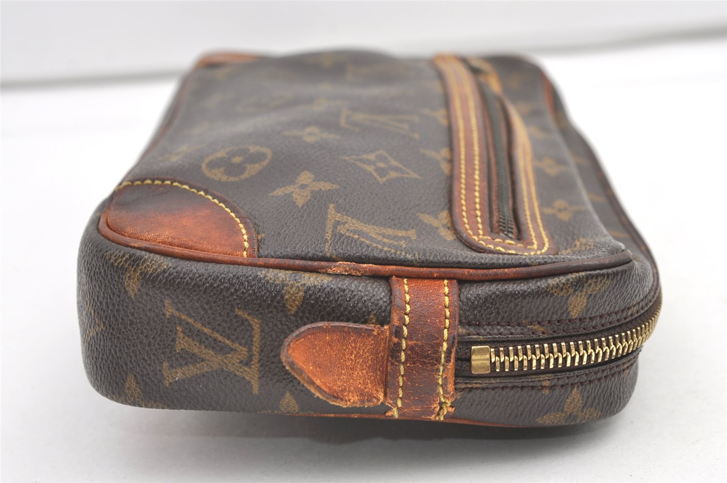 Authentic Louis Vuitton Monogram Marly Dragonne GM M51825 Clutch Hand Bag 0427K