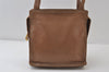 Authentic LOEWE Vintage Anagram Shoulder Bag Purse Leather Brown 0428J