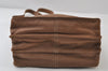 Authentic LOEWE Vintage Anagram Shoulder Bag Purse Leather Brown 0428J