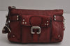 Authentic Chloe Paddington Leather 2Way Shoulder Hand Bag Bordeaux Red 0429K
