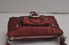 Authentic Chloe Paddington Leather 2Way Shoulder Hand Bag Bordeaux Red 0429K