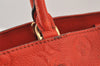 Auth Louis Vuitton Monogram Empreinte Montaigne MM 2Way Hand Bag Red LV 0430J