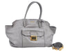 Authentic MIU MIU Vintage Leather 2Way Shoulder Tote Bag Gray 0432J