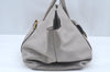 Authentic MIU MIU Vintage Leather 2Way Shoulder Tote Bag Gray 0432J