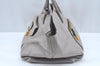 Authentic MIU MIU Vintage Leather 2Way Shoulder Tote Bag Gray 0432J