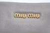 Authentic MIU MIU Vintage Leather 2Way Shoulder Tote Bag Gray 0432J