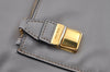 Authentic MIU MIU Vintage Leather 2Way Shoulder Tote Bag Gray 0432J