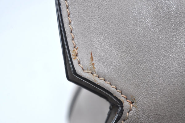 Authentic MIU MIU Vintage Leather 2Way Shoulder Tote Bag Gray 0432J