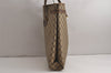 Authentic GUCCI Vintage Shoulder Tote Bag GG PVC Leather Brown 0432K